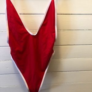 Red bathing suit, straight out of bay watch